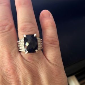 David Yurman ring with diamonds